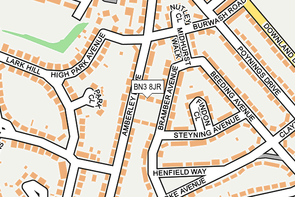 BN3 8JR map - OS OpenMap – Local (Ordnance Survey)