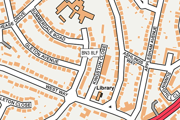 BN3 8LF map - OS OpenMap – Local (Ordnance Survey)