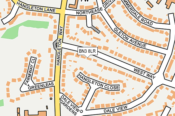 BN3 8LR map - OS OpenMap – Local (Ordnance Survey)
