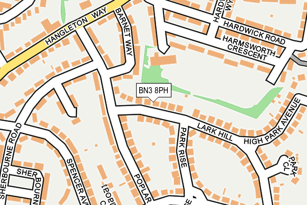 BN3 8PH map - OS OpenMap – Local (Ordnance Survey)