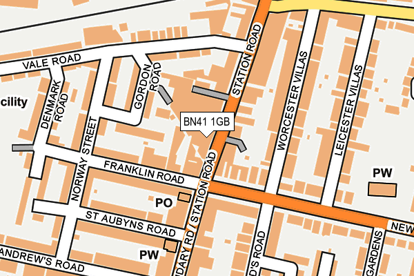 BN41 1GB map - OS OpenMap – Local (Ordnance Survey)