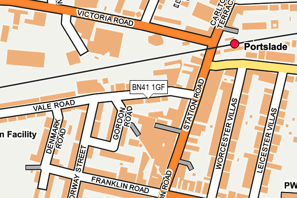 BN41 1GF map - OS OpenMap – Local (Ordnance Survey)
