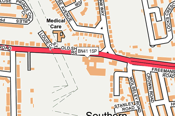 BN41 1SP map - OS OpenMap – Local (Ordnance Survey)
