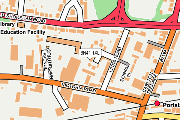 BN41 1XL map - OS OpenMap – Local (Ordnance Survey)