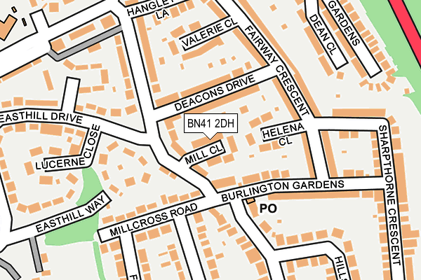 BN41 2DH map - OS OpenMap – Local (Ordnance Survey)