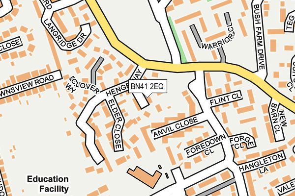 BN41 2EQ map - OS OpenMap – Local (Ordnance Survey)