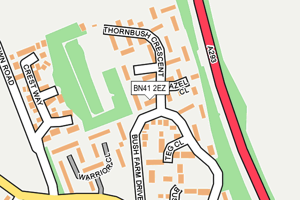 BN41 2EZ map - OS OpenMap – Local (Ordnance Survey)