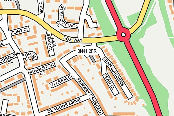 BN41 2FR map - OS OpenMap – Local (Ordnance Survey)