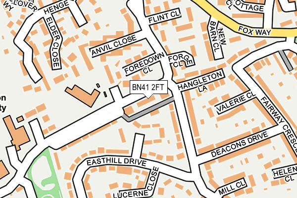 BN41 2FT map - OS OpenMap – Local (Ordnance Survey)