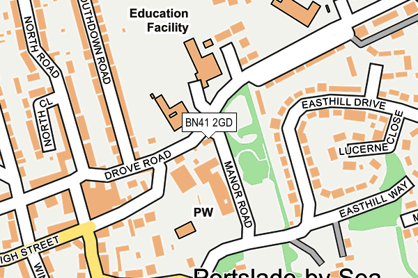 BN41 2GD map - OS OpenMap – Local (Ordnance Survey)