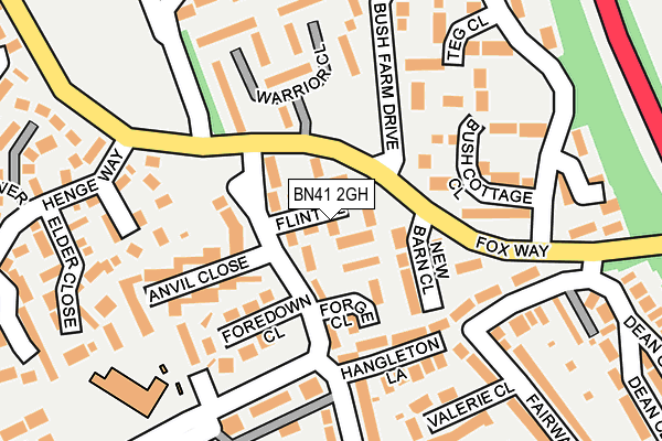 BN41 2GH map - OS OpenMap – Local (Ordnance Survey)