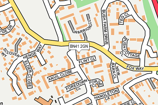 BN41 2GN map - OS OpenMap – Local (Ordnance Survey)