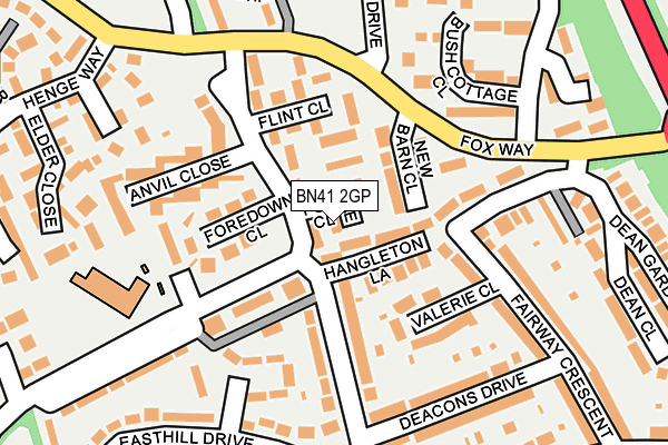 BN41 2GP map - OS OpenMap – Local (Ordnance Survey)