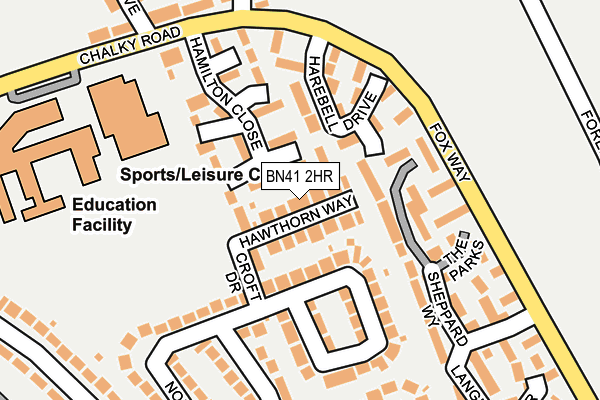 BN41 2HR map - OS OpenMap – Local (Ordnance Survey)