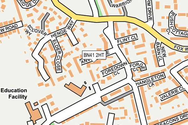 BN41 2HT map - OS OpenMap – Local (Ordnance Survey)