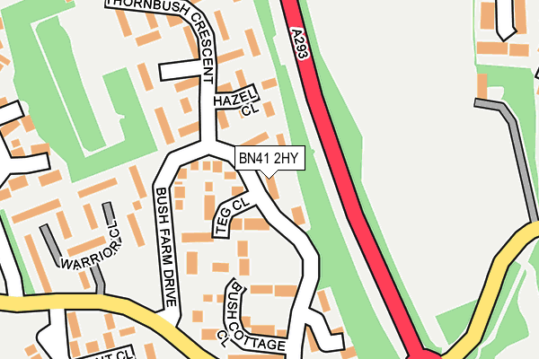BN41 2HY map - OS OpenMap – Local (Ordnance Survey)
