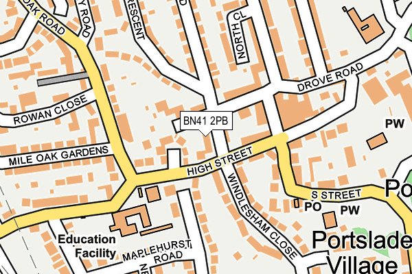 BN41 2PB map - OS OpenMap – Local (Ordnance Survey)