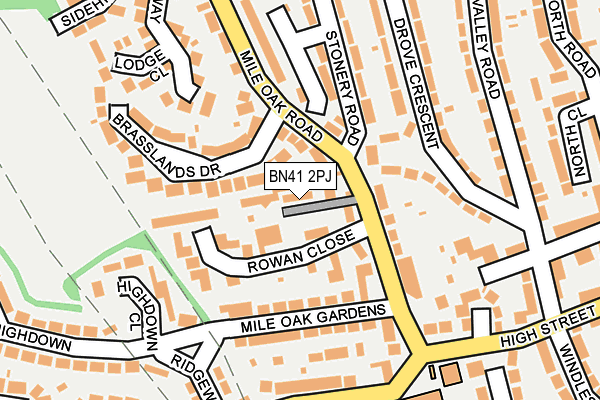 BN41 2PJ map - OS OpenMap – Local (Ordnance Survey)