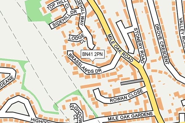BN41 2PN map - OS OpenMap – Local (Ordnance Survey)