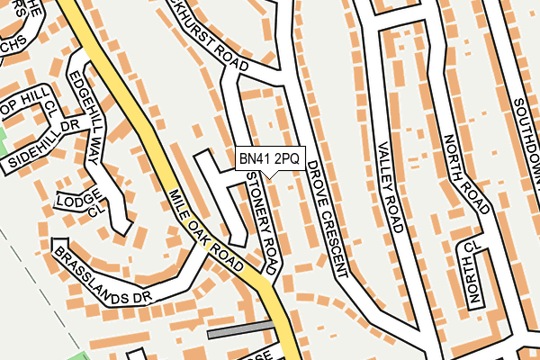 BN41 2PQ map - OS OpenMap – Local (Ordnance Survey)