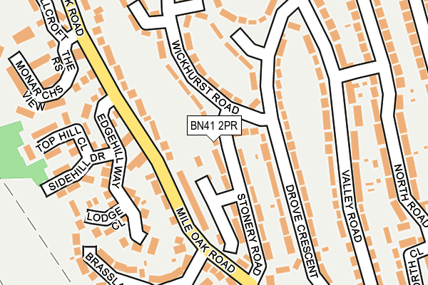 BN41 2PR map - OS OpenMap – Local (Ordnance Survey)