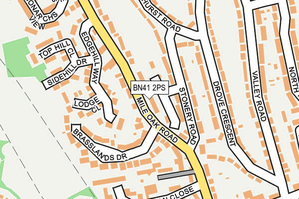 BN41 2PS map - OS OpenMap – Local (Ordnance Survey)