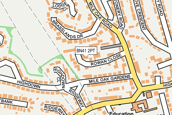 BN41 2PT map - OS OpenMap – Local (Ordnance Survey)