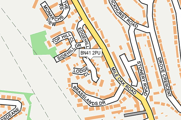BN41 2PU map - OS OpenMap – Local (Ordnance Survey)
