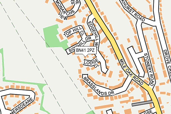 BN41 2PZ map - OS OpenMap – Local (Ordnance Survey)