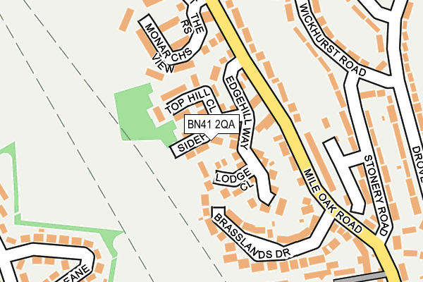 BN41 2QA map - OS OpenMap – Local (Ordnance Survey)