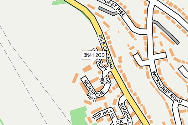 BN41 2QD map - OS OpenMap – Local (Ordnance Survey)