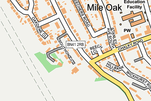 BN41 2RB map - OS OpenMap – Local (Ordnance Survey)