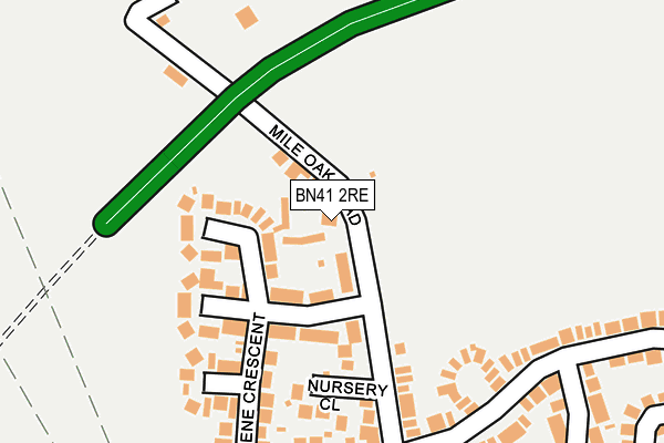 BN41 2RE map - OS OpenMap – Local (Ordnance Survey)