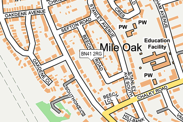BN41 2RG map - OS OpenMap – Local (Ordnance Survey)