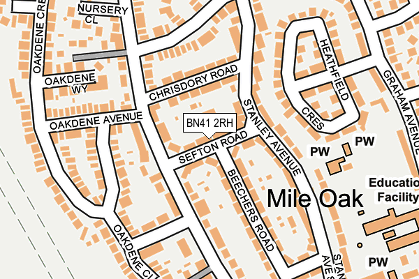 BN41 2RH map - OS OpenMap – Local (Ordnance Survey)