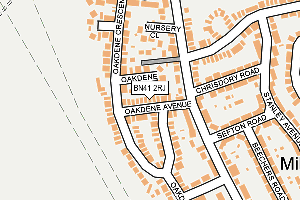 BN41 2RJ map - OS OpenMap – Local (Ordnance Survey)
