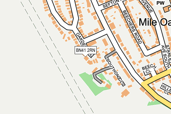 BN41 2RN map - OS OpenMap – Local (Ordnance Survey)