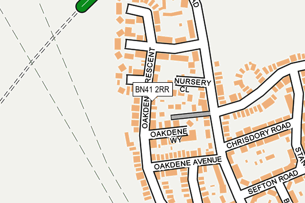 BN41 2RR map - OS OpenMap – Local (Ordnance Survey)