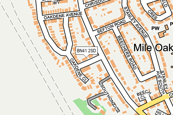 BN41 2SD map - OS OpenMap – Local (Ordnance Survey)