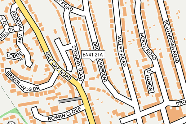 BN41 2TA map - OS OpenMap – Local (Ordnance Survey)