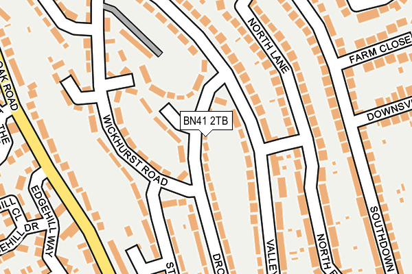 BN41 2TB map - OS OpenMap – Local (Ordnance Survey)