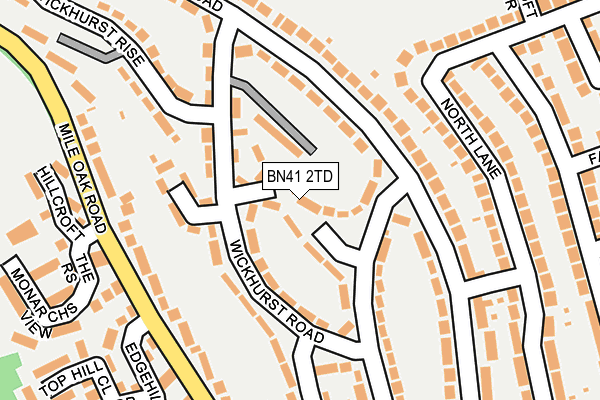 BN41 2TD map - OS OpenMap – Local (Ordnance Survey)