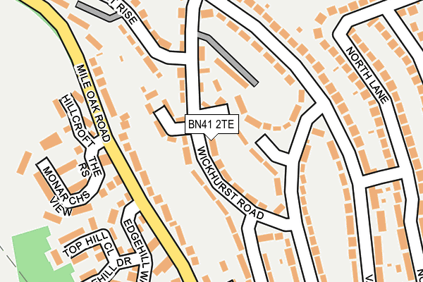 BN41 2TE map - OS OpenMap – Local (Ordnance Survey)