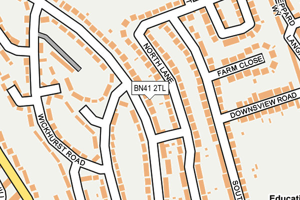 BN41 2TL map - OS OpenMap – Local (Ordnance Survey)