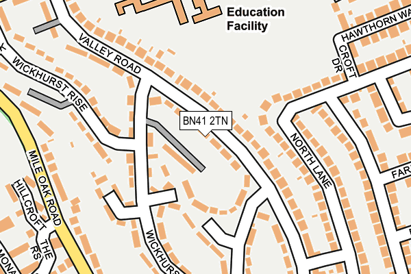 BN41 2TN map - OS OpenMap – Local (Ordnance Survey)