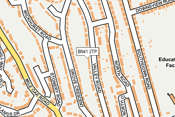 BN41 2TP map - OS OpenMap – Local (Ordnance Survey)