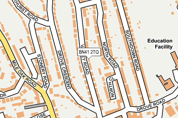 BN41 2TQ map - OS OpenMap – Local (Ordnance Survey)