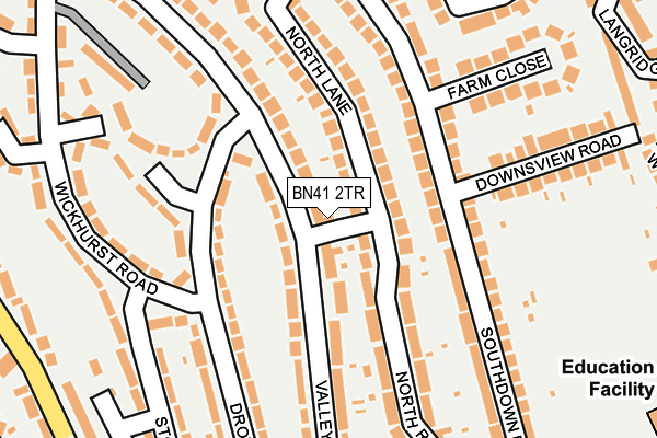 BN41 2TR map - OS OpenMap – Local (Ordnance Survey)