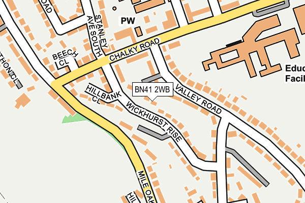 BN41 2WB map - OS OpenMap – Local (Ordnance Survey)