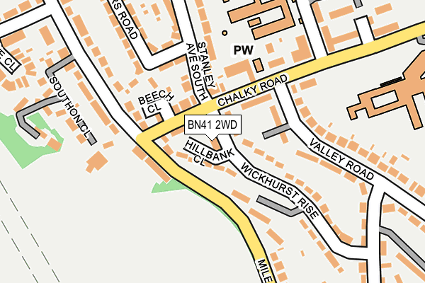 BN41 2WD map - OS OpenMap – Local (Ordnance Survey)